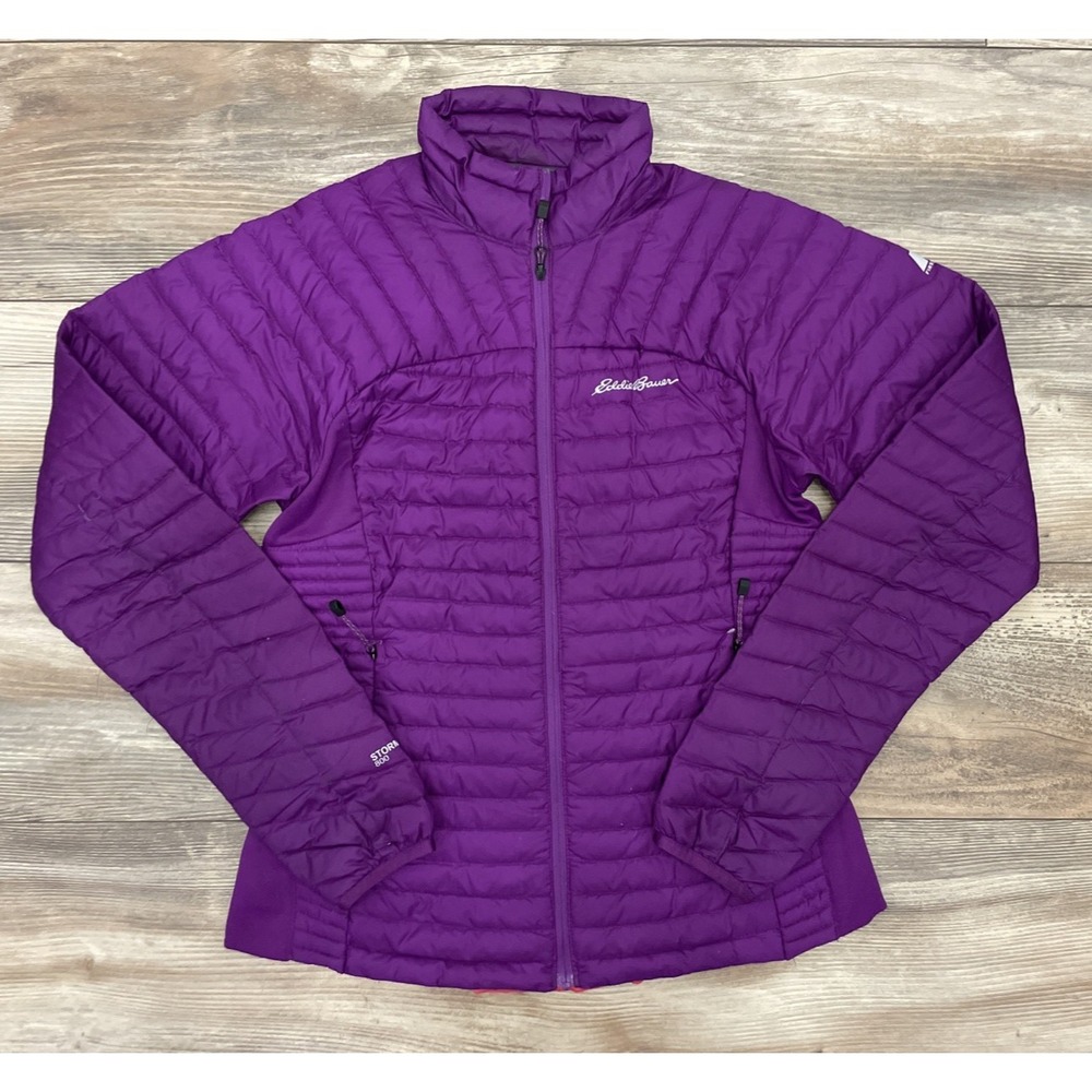 Eddie Bauer First Ascent Jacket Womens XS Purple 800 Stormdown Goose Quilted
